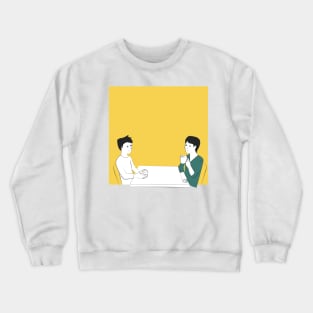 Friends Having Coffee Crewneck Sweatshirt